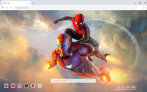 Spider Man and Iron Man HD Live Wallpaper :: Transform your new tab with stunning HD live wallpapers featuring Spider Man and Iron Man. Thrilling visuals for every fan!