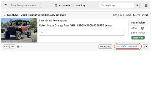 Motohunt Dealer Extension :: Browser workflows for Motohunt dealers - post listings to Facebook Marketplace and more.