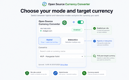 Open Source Currency Converter :: Convert currency amounts on any webpage to your preferred currency. Rates from the European Central Bank.
