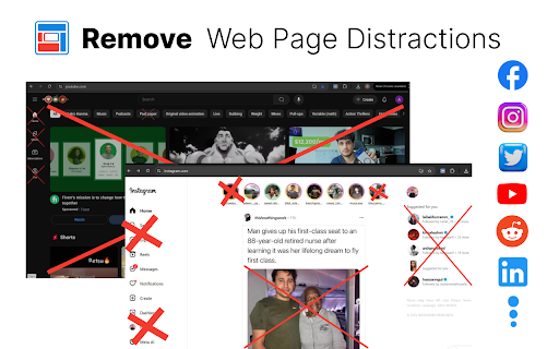 FocusWeb - Remove Webpage Distractions :: Focus on specific elements of a webpage by dimming everything else -or- Remove distracting elements