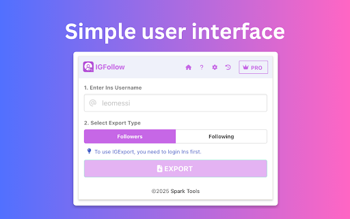 IGFollow - Follower Export Tool for Ins :: Easily export your Instagram followers and following lists to CSV or Excel with IGFollow.