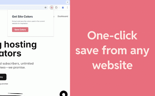 Get Site Colors :: Effortlessly fetch and save the color palette of any website you visit.
