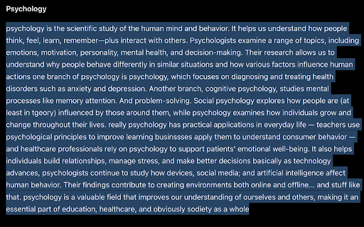 Text Humanizer :: Text Humanizer rewrites AI-sounding text so it reads naturally, right on the page you're browsing.
Select any sentence or…