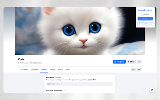 Group Extractor for Facebook™ :: Extract Facebook™ group members to CSV with one click.