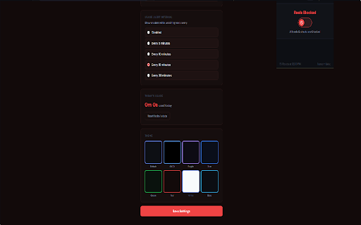 ReelBlock :: Totally block reels and shorts. Toggle to allow with a daily time limit.