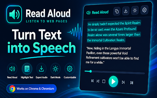 Read Aloud Extension :: A Text-to-Speech extension that reads web pages aloud.