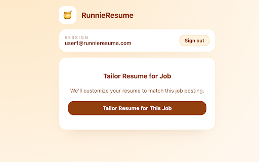 RunnieResume :: Import LinkedIn profiles and tailor resumes with RunnieResume.