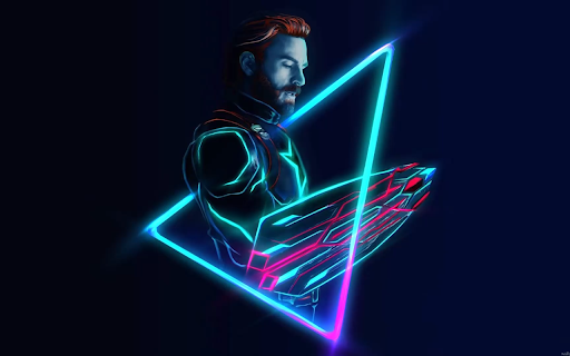 Neon Captain America Shield Glow Live Wallpaper :: Transform your new tab with a stunning Neon Captain America Shield glow live wallpaper in vibrant HD for an epic experience.