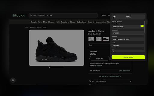 RECEIPTIFIED - Instant Receipt Generator :: Generate receipts instantly from any supported store page. An extension from thereceiptified.com.