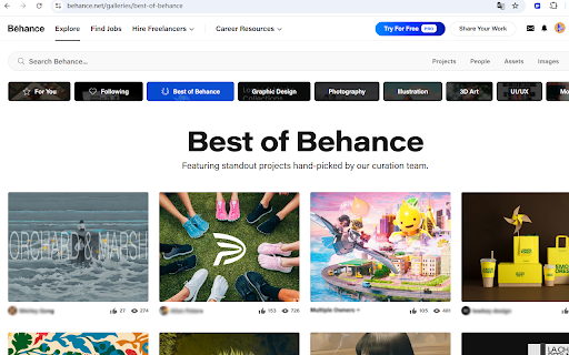 Behance Image Downloader :: Download (batch) the images of works on the https://www.behance.net/ website