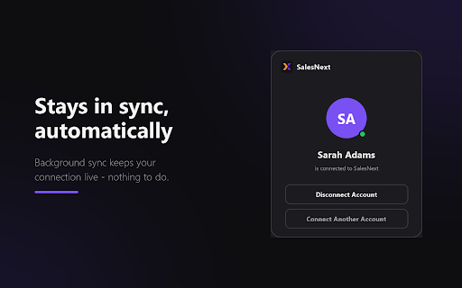 SalesNext :: Connect your account to SalesNext seamlessly