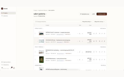 Listado Clipper :: Jednym kliknięciem zapisuj produkty z dowolnego sklepu do list w Listado.