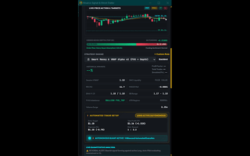 Binance Signal & Direct Trader :: Real-time crypto screening, predictive technical signals, automated trade setups, and direct Binance Spot & Futures trading.