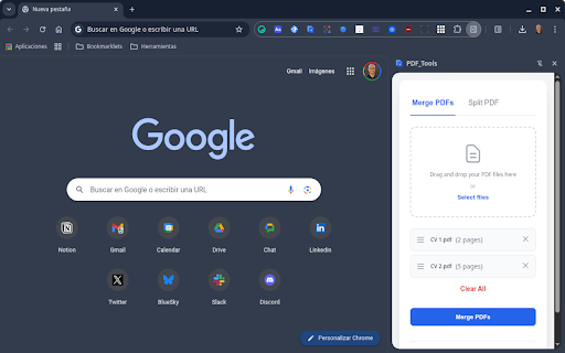 PDF_Tools :: Drag and drop files, reorder them, and merge them into a single PDF. Extract pages or ranges from a PDF into multiple files.