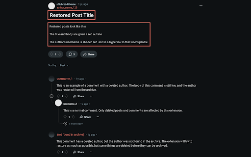 Reddit Uncensored :: Automatically restores deleted posts and comments on Reddit using the Arctic Shift API