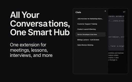 Voice Meet AI :: VoiceMeetAI transcribes audio from active tabs in real-time and provides AI answers for meetings, lessons, and interviews.