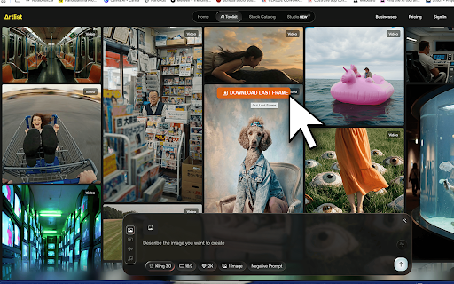 Cut Last Frame - Extract the last frame in HD and keep creating. :: Extract the last frame from any AI-generated video as PNG — perfect for seamless AI video workflows.