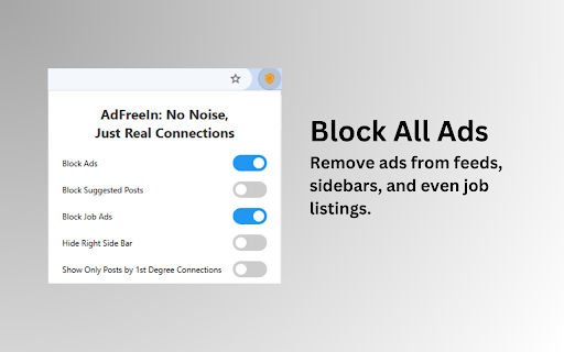 AdFreeIn: No Noise, Just Real Connections :: Block clutter and focus on real updates from your network.