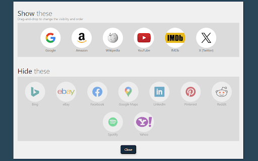 New Tab: Search :: Get search results faster - skip the step of going to the site where you want to search