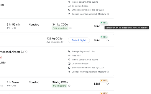 WillItWiFi — Flight Wi-Fi badge :: In-flight Wi-Fi probability inline on Google Flights. Click any flight for ratings, confidence, and reasoning on willitwifi.com.