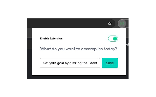What did you accomplish today? :: Keeps you on track with your daily goal every time you open a new tab.