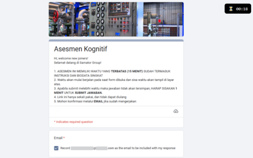Google Form Timer :: Adds a floating timer and auto-submits Google Forms.