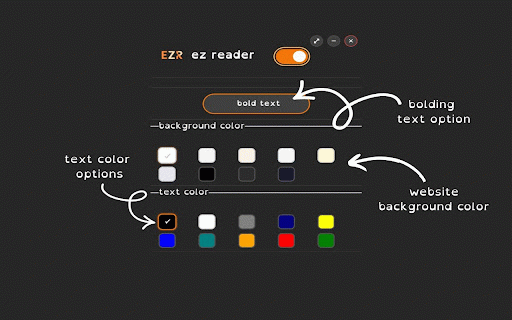 EZ Reader :: Simple font and text controls for better reading accessibility