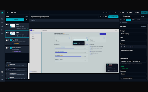 Trailguide Recorder :: Record product tour steps from any website for Trailguide
