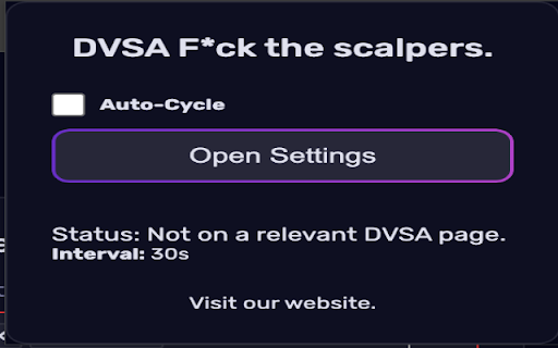 DVSA Test Slot Monitor :: Monitors the DVSA website for driving test slots and notifies the user.