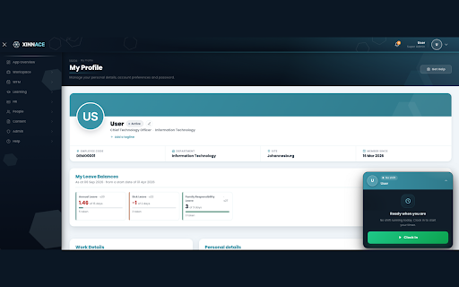 Xinnace Time Tracker :: Clock in, track breaks and clock out of your Xinnace workspace, straight from your browser.