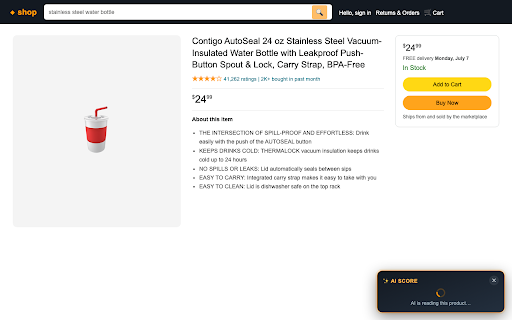 AI Product Reviewer for Amazon :: Instant AI review and score (out of 10) on every Amazon product page — know if it's worth buying before you spend a cent.