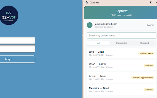 Captivet :: Import SOAP notes from Captivet into your veterinary PIMS