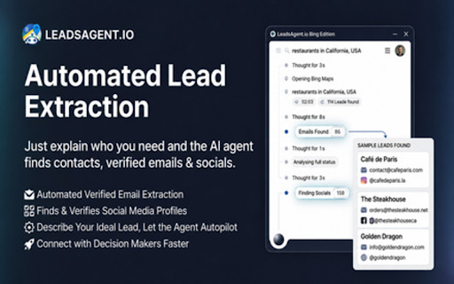 LeadsAgent -Agentic maps scraper :: Scrape high quality leads at auto-pilot with just a explanation