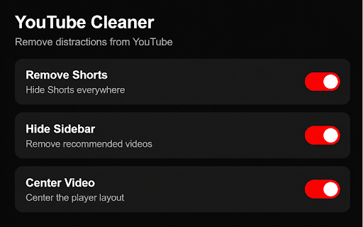 FocusTube :: FocusTube helps you create a cleaner, distraction-free YouTube experience.
Features:
• Remove YouTube Shorts
• Hide recommended…