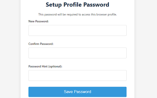 Browser Profiles Authentication - Secure Profile Lock :: Password protection for all Browser Profiles