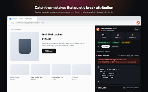 ChatGPT Ads Pixel Debugger :: Watch and validate every event your site sends to the ChatGPT Ads measurement pixel.