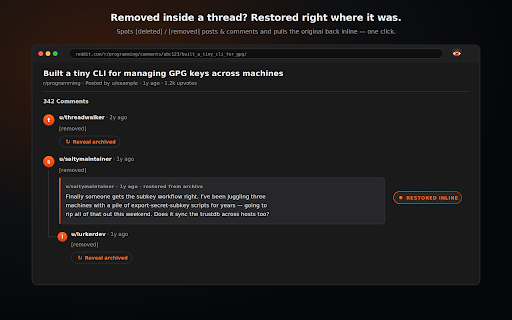 Reddit Profile Unhider :: Reveal Reddit content that's been hidden on a user's profile, removed by mods, or deleted.