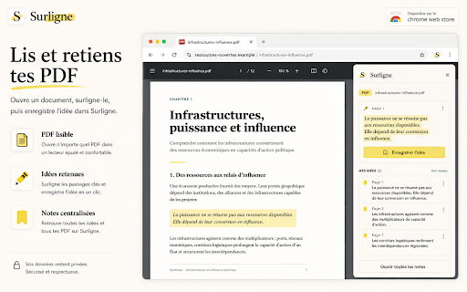 Surligne - Éclaire et retiens ce que tu lis :: Surligne un passage sur n'importe quel site : explication instantanée et note enregistrée dans ta mémoire de lecture.