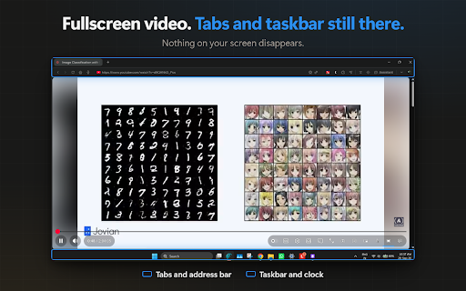 Windowed Fullscreen for YouTube™ :: Watch YouTube full-window without true fullscreen: tabs, taskbar and clock stay visible. Dock the comments beside the video.