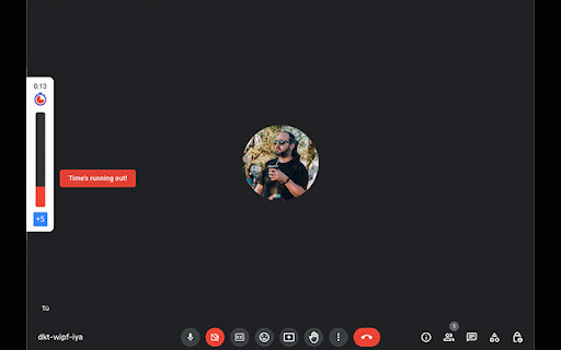 Google Meet Counter :: Small countdown extension to measure meets durations