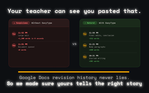 EasyType: Revision History Hider :: Auto-types your pasted text
