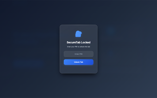 SecureTab - Privacy Lock & PIN Protector :: Instantly lock any tab with secure PIN protection. Real-time privacy locking without refresh - premium security extension.
