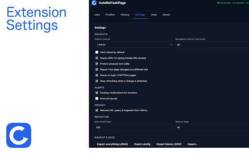 AutoRefreshPage – Tab Refresh & Page Monitor :: Auto refresh tabs, monitor page changes, and get local alerts when text, numbers, prices, or elements change.