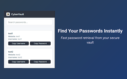 CyberVault Extension :: Secure password access for CyberVault