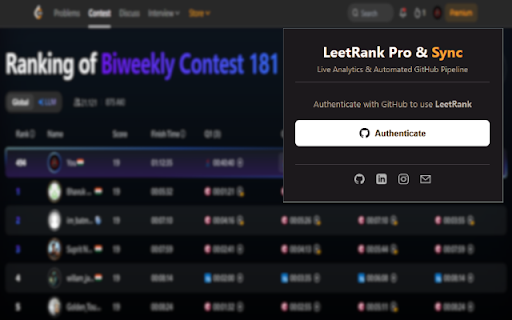 LeetRank Pro & Sync :: Real-time Rating Predictor and Bulk GitHub Sync Tool.