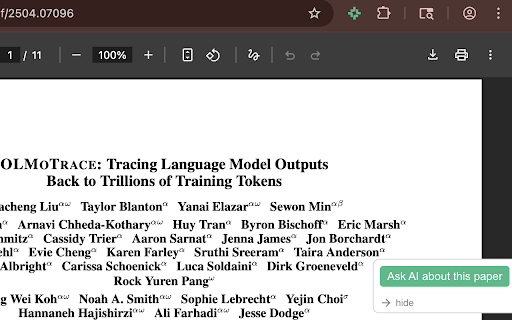 Asta :: Detects papers and lets you chat with AI, grounded in the actual content. A scientific research tool powered by Asta from Ai2.