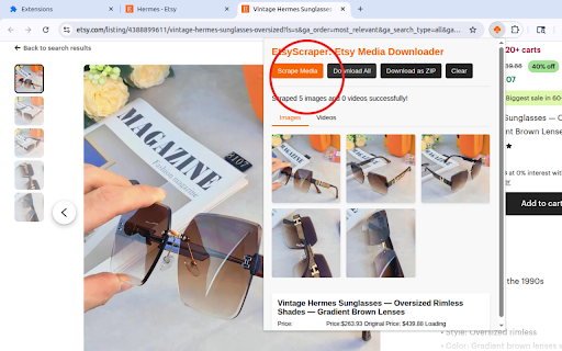 EtsyScraper: Etsy Media Downloader :: EtsyScraper: Etsy Image & Video Downloader