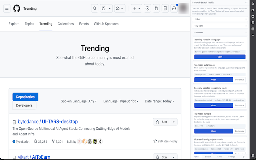 GitHub Search Toolkit (Unofficial) :: Unofficial. Compose, save, and launch GitHub search URLs with qualifier helpers. Not affiliated with GitHub.