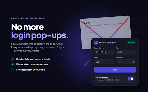 Quick Proxy :: Easily manage your proxy server settings.
