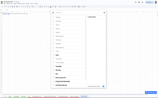 Search Tabs - Google Sheets :: This tool helps you quickly find and manage tabs in Google Sheets.